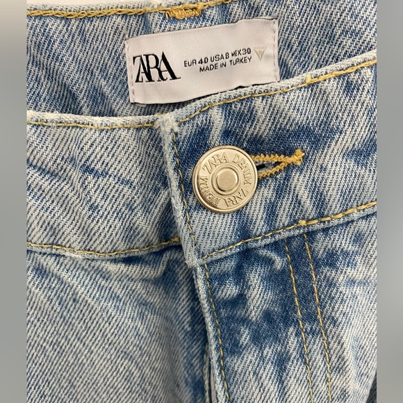 Zara High Rise Wide Leg light wash women’s jeans Size 8 - Picture 4 of 4